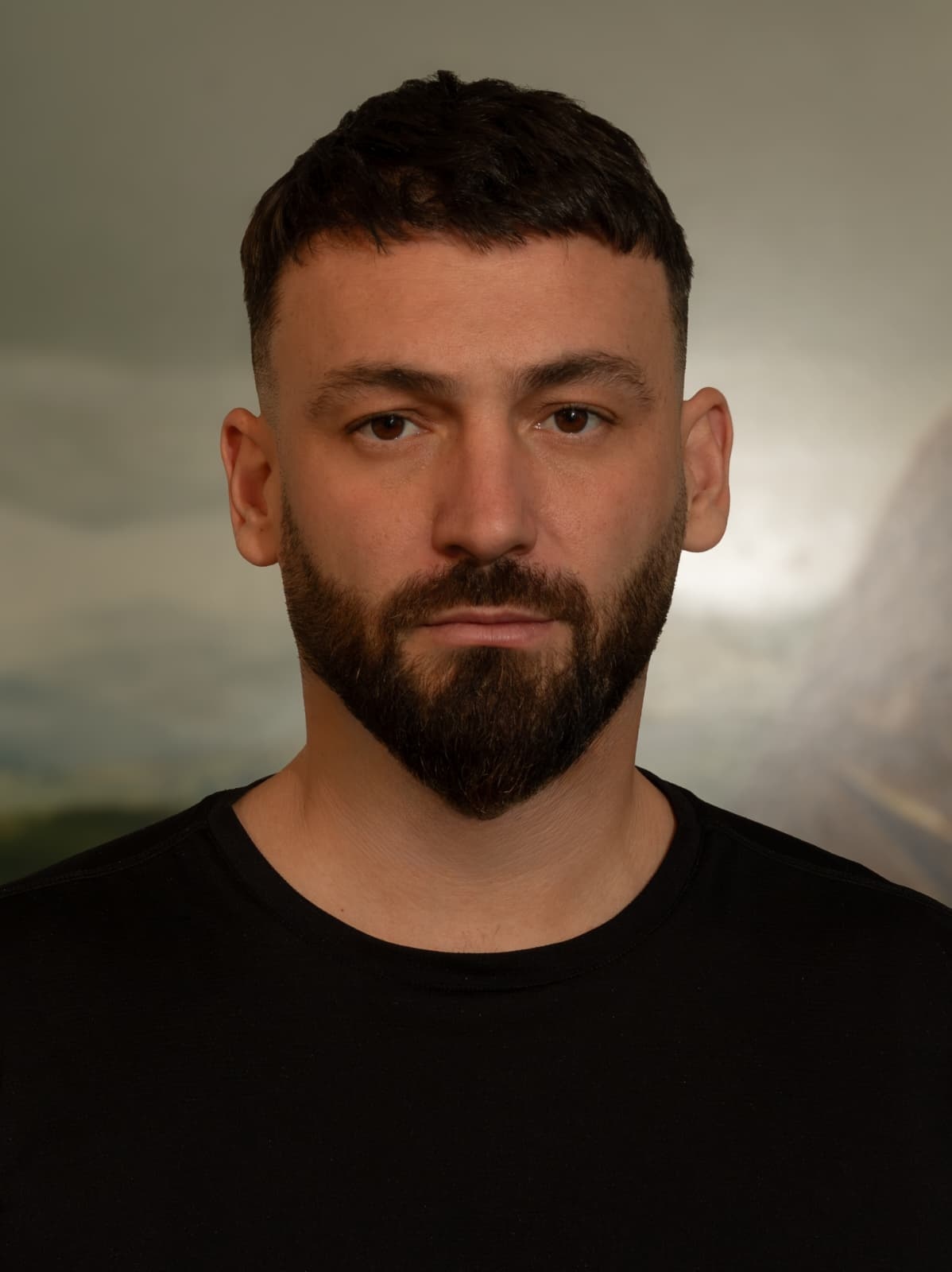 Portrait of Sebastian Nasta, Romanian contemporary painter based in Cluj-Napoca