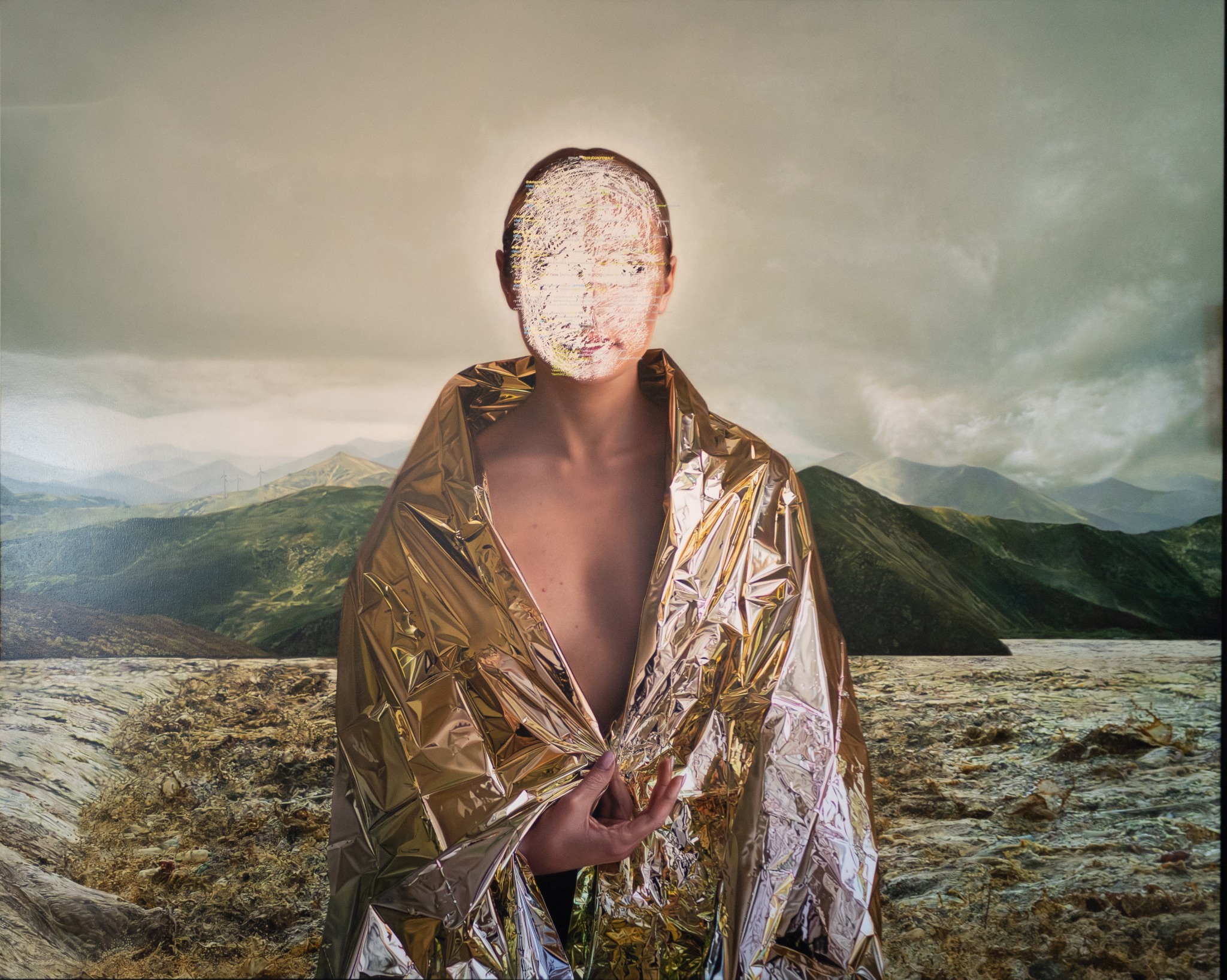 False Salvator Mundi, 2022–2024, oil painting on linen by Sebastian Nasta