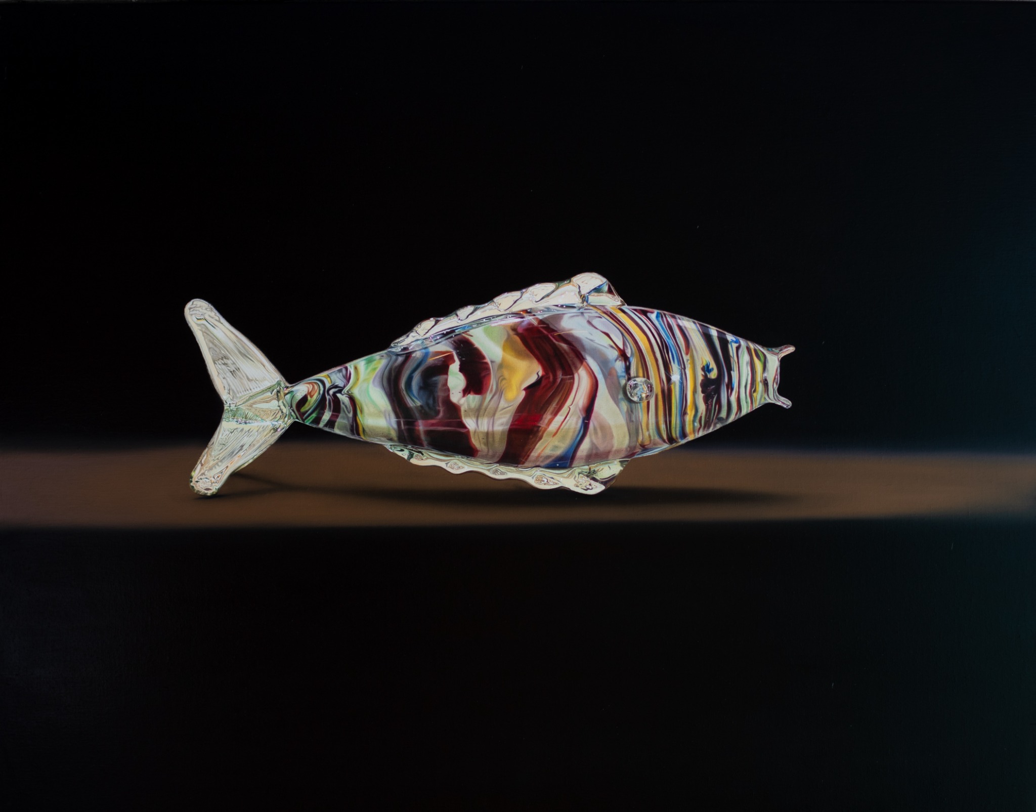 Glass Fish, 2026, oil painting on linen by Sebastian Nasta